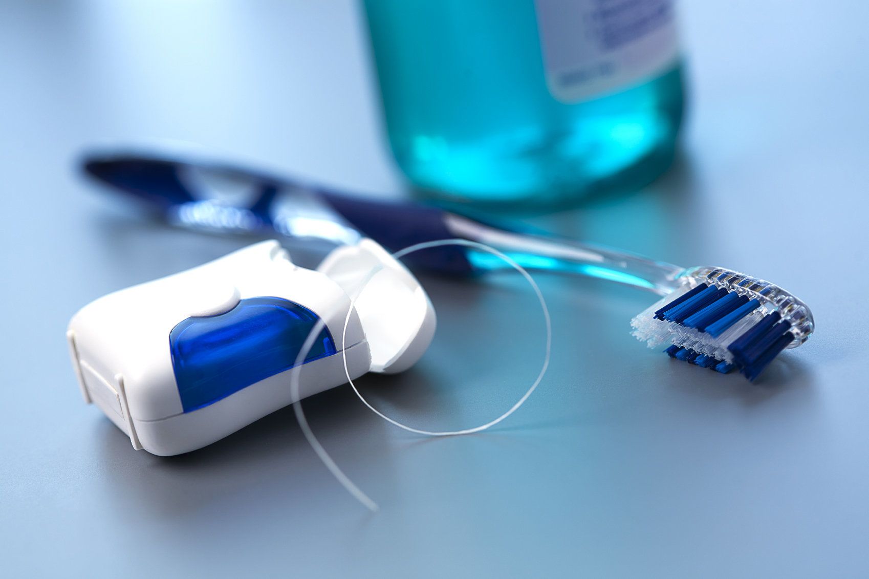 toothbrush and floss